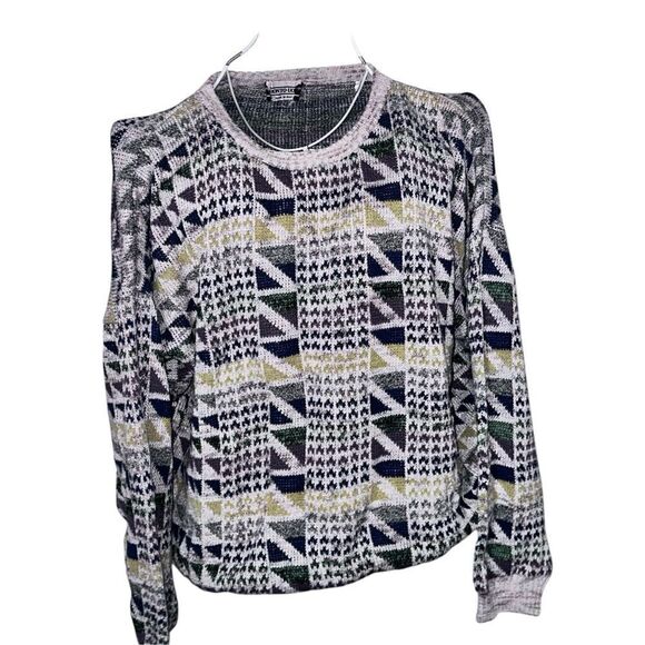 Vintage RARE Y2K Mens Italian Pronto Uomo Retro MADE IN ITLAY Sweater geometric - Picture 1 of 10